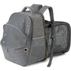 Rubeku Pet Carrier Expandable Backpack Grey