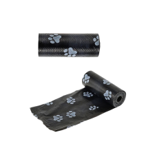 Rubeku Poo Bag Black (20 sheets/roll) 1 roll