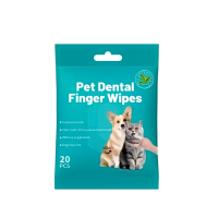 Rubeku Wipes Dental Finger Wipes for Cats & Dogs (20 pcs) x 4 packs