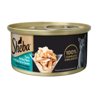 Sheba Canned Food Gravy Tuna White Meat & White Fish 85g Sheba Canned Food Gravy Tuna White Meat & White Fish 85g