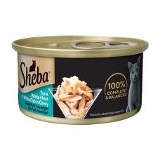 Sheba Canned Food Gravy Tuna White Meat & White Fish 85g Sheba Canned Food Gravy Tuna White Meat & White Fish 85g