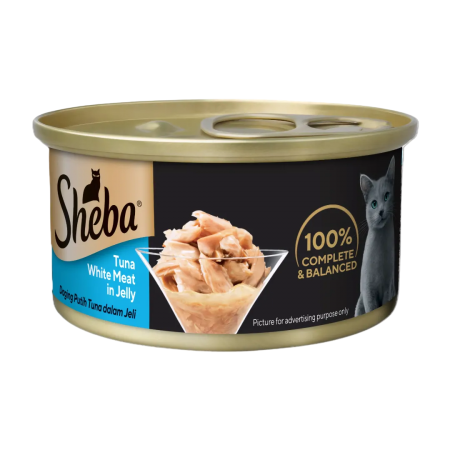 Sheba Canned Food Jelly Tuna White Meat 85g