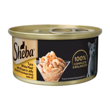Sheba Canned Food Jelly Tuna White Meat w/Prawn 85g Sheba Canned Food Jelly Tuna White Meat w/Prawn 85g