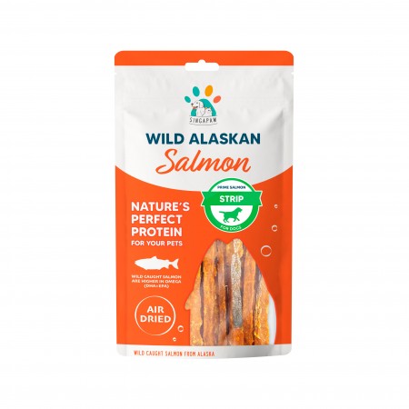 Singapaw Dog Treats Prime Salmon Strip 70g
