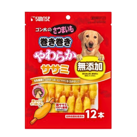 Sunrise Dog Treats Gonta's Fillet Roll Sweet Potato 12 sticks