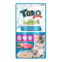 Toro Cat Treat Plus SuperFruit Tuna with Coconut Oil 75g x3