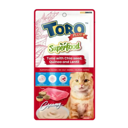 Toro Plus Cat Treat Tuna w/Chia Seed, Quinoa & Lentil 75g x3