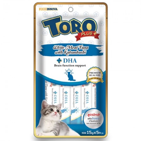 Toro Plus Cat Treat White Meat Tuna w/Katsuobushi 75g x3