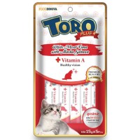 Toro Plus White Meat Tuna With Alaska Salmon & Vitamin A  Cat Treats 75g