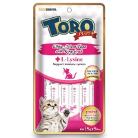Toro Plus White Meat Tuna With King Crab & L-Lysine Cat Treats 75g (3 packs)