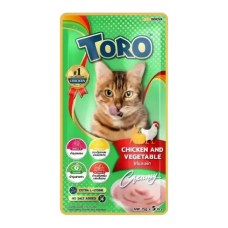 Toro Toro Chicken With Vegetable Cat Treat 75g (3 packs)