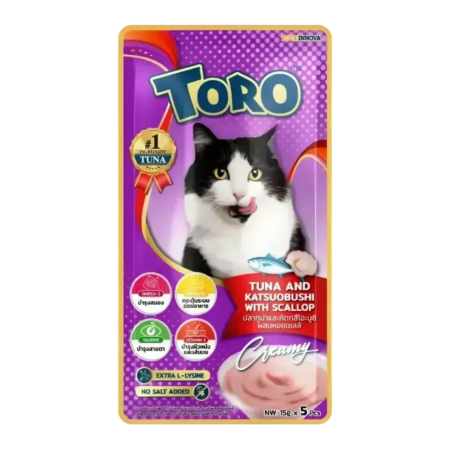 Toro Toro Tuna & Katsuobushi with Scallop Cat Treat 75g (3 packets)
