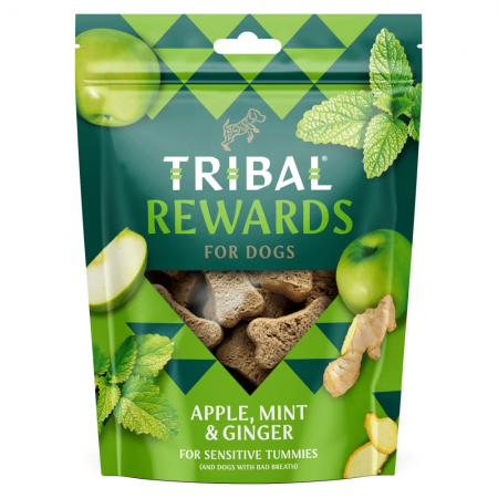 Tribal Dog Treat Rewards Apple, Mint & Ginger 125g (3 Packs)