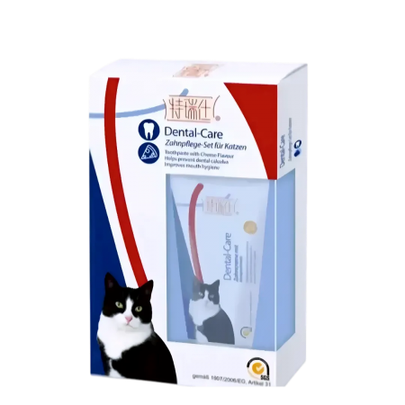 Trixie Dental Care Set w/Cheese Aroma for Cats 50g