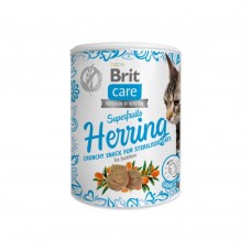 Brit Care Cat Superfruits Herring Crunchy Snack with Sea Buckthorn 100g (2 Tubs)