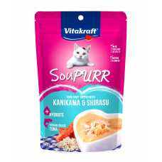 Vitakraft Cat Food Soupurr Tuna Soup With Kanikama & Shirasu 50g (24 pouches)