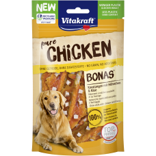 Vitakraft Dog Treats Pure Chicken Bonas With Cheese 80g (2Pkt)