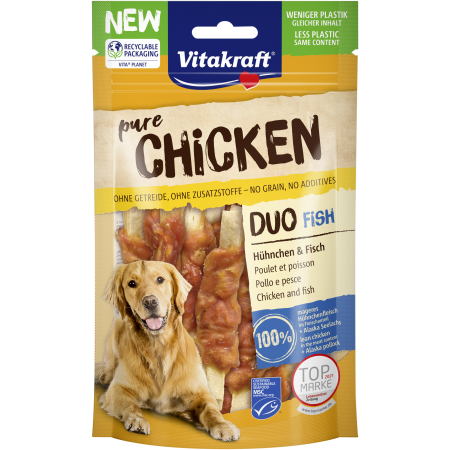 Vitakraft Dog Treats Pure Chicken Duo With Fish 80g (2Pkt)