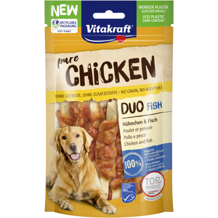 Vitakraft Dog Treats Pure Chicken Duo With Fish 80g