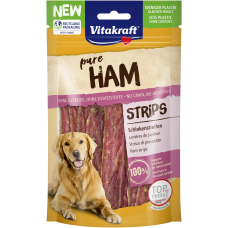 Vitakraft Dog Treats Pure Ham Strips 80g (2Pkt)
