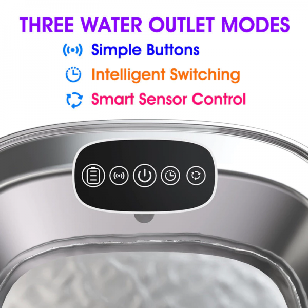 Plouffe Pet Water Fountain Smart Cordless 3.2L