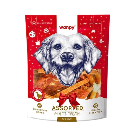 Wanpy Dog Assorted Treat Multi Mix Pack 300g x2
