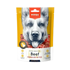Wanpy Dog Treat Oven-Roasted Beef Marbled Bites 100g
