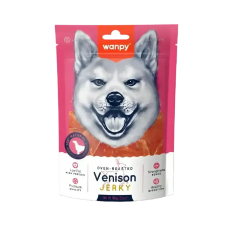 Wanpy Dog Treat Oven-Roasted Venison Jerky 100g