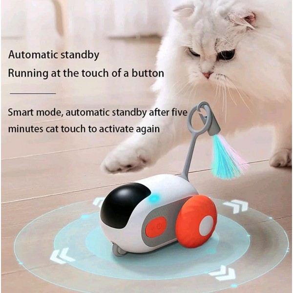 Pet Gravity Pet Toy Interactive Car with Remote Orange