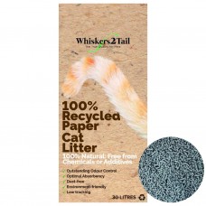 Whiskers2Tail Recycled Paper Cat Litter 30L (2 Packs)