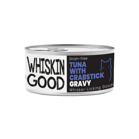 WhiskinGood Wet Food Tuna w/Crabstick Gravy 70g (24 cans)