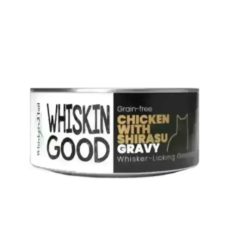 WhiskinGood Wet Food Chic w/Shirasu in Gravy 70g (24 cans)