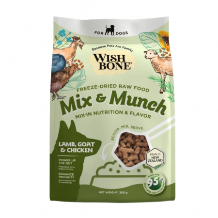 Wishbone Dog Food Mix & Munch Lamb, Goat & Chicken 350g