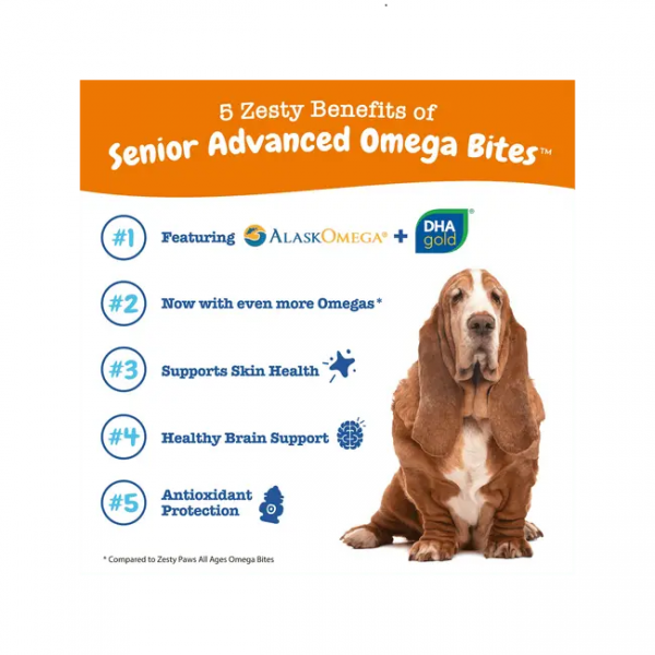 Zesty Paws Dog Senior Advance Skin & Coat Bites Chic 360g