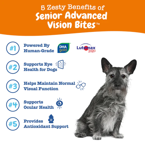 Zesty Paws Dog Senior Advanced Vision Bites Chicken 360g