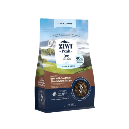 Ziwi Peak Cat food Steam Dried Beef Southern Blue Whitening 800g
