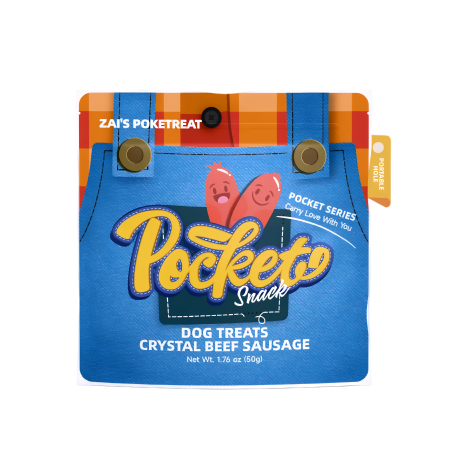 Zais Dog Pocket Snack Crystal Beef Sausage 50g (5 packs)