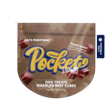 Zais Dog Pocket Snack Marbled Beef Cubes 50g
