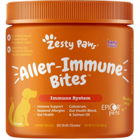 Zesty Paws Dog Aller-Immune Bites Lamb 250 Soft Chews