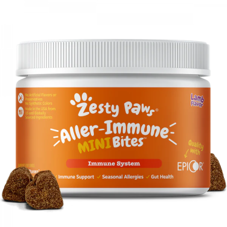 Zesty Paws Dog Aller-Immune Mini Bites Lamb 90 Soft Chews