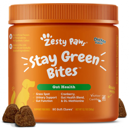 Zesty Paws Dog Gut Stay Green Bites Chicken 360g