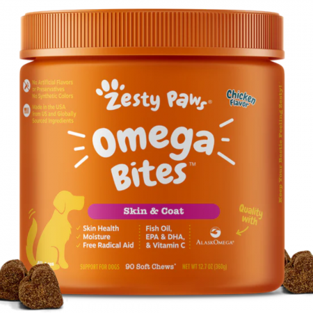 Zesty Paws Dog Omega Bites Chicken 90 Soft Chews
