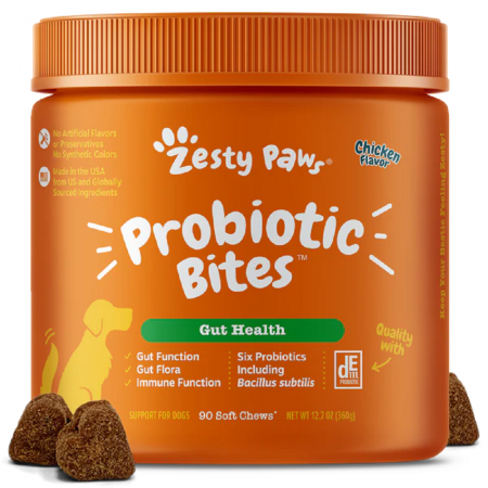 Zesty Paws Dog Probiotic Bites Chicken 90 Soft Chews