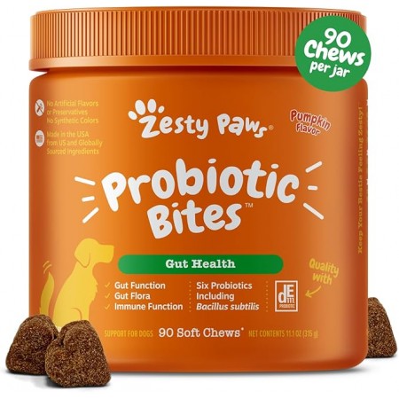 Zesty Paws Dog Probiotic Bites Pumpkin 250 Soft Chews