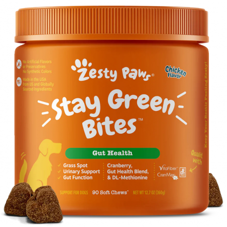 Zesty Paws Dog Stay Green Bites Chicken 90 Soft Chews