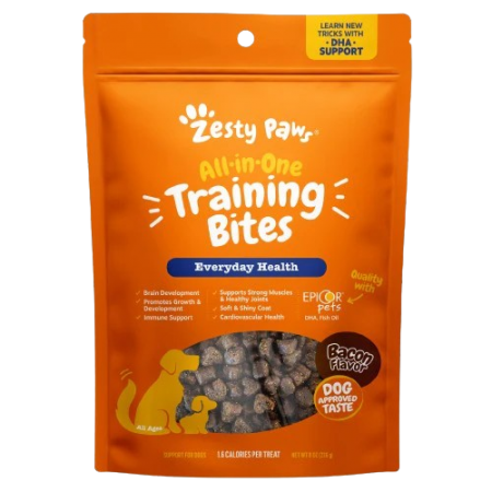 Zesty Paws Dog Training Bites Bacon 226g
