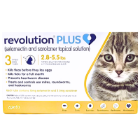 Zoetis Revolution Plus Selamectin (2.8 - 5.5lbs) Gold Box
