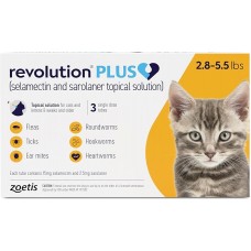 Zoetis Revolution Plus Selamectin (2.8 - 5.5lbs) Gold Box