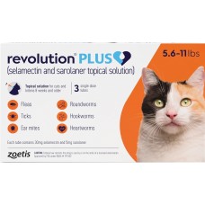 Zoetis Revolution Plus Selamectin (5.6 - 11lbs) Orange Box