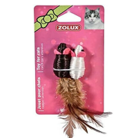 Zolux Toys for Cat Duo Mouse White & Brown